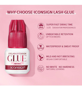 Colle à cils noire professionnelle à séchage rapide en 1 seconde, sans odeur, <span class=keywords><strong>pour</strong></span> extensions de cils, fournitures en gros sous marque privée - Product Image 3