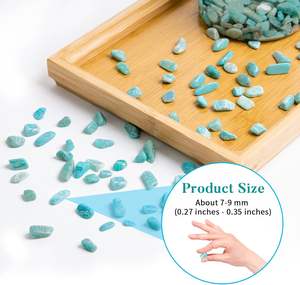 Cristalli di amazzonite verde naturale alla rinfusa 0.9 Lb/405g piccoli trucioli di pietra di cristallo ciottoli decorativi per <span class=keywords><strong>la</strong></span> decorazione della casa - Product Image 2