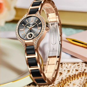 <span class=keywords><strong>LA</strong></span> 256 or Rose nouveauté strass élégant dames montres-bracelets diamant luxe femmes montres pour femme horloge 2025 - Product Image 4