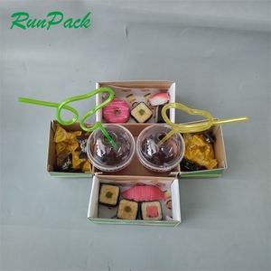 Chất lượng cao sóng fastfood hộp giấy logo dập nổi chia <span class=keywords><strong>container</strong></span> cho Snack nước giải khát Sushi bóng đá trò chơi Giao hàng nhanh - Product Image 2