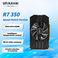 Brand New UNIKA Radeon R7 350 4GD5 V3 GRAPHICS CARD,SHU PEI BAN, Factory Price,Illuminate the Machine Card