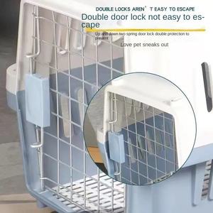 Hızlı Teslimat Havayolu Onaylı Portatif Plastik Büyük Boy Seyahat Taşıma Çantası Tekerlekli Evcil Hayvan Köpek Kedi Taşıma Kafesi Satılık - Product Image 3