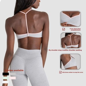 <span class=keywords><strong>Soutien</strong></span>-<span class=keywords><strong>gorge</strong></span> de yoga transfrontalier effet seconde peau, maintien élevé, anti-transpiration, dos élégant, bretelles croisées contrastées, pour la course et les activités de plein air - Product Image 3