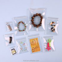 Bolsa con cierre de cremallera transparente impresa personalizada, pequeña bolsa de plástico de PVC para joyería, anillos, collares, relojes, gafas, piedras preciosas, bolsa de plástico con cremallera