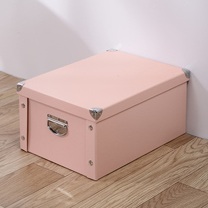 Bụi-proof gấp hộp lưu trữ với nắp và kim loại xử lý cho đồ chơi quần áo sách bền giấy tổ chức Giải pháp - Product Image 2