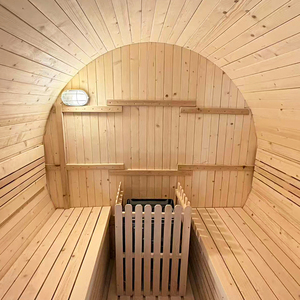 Sauna Moderna para 4 Personas, de Madera de Cedro Rojo Canadiense y Hemlock, con Estufa de 6kw, Función de Vapor Seco, para Villas - Product Image 2