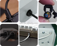 Connecteur de câble anti-traction 4N-4, passe-câble isolant en nylon noir, clip de protection pour câble électrique