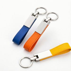 Porte-clés en cuir de luxe personnalisé avec logo de voiture, gravure laser, fermoir métallique, pour entreprise, automobile, mode - Product Image 4
