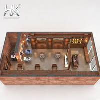Vitrine de Salon de Beauté Personnalisée Écologique Durable de Haute Qualité avec Niches à Produits Éclairées par LED et Étagères pour Bouteilles pour Salons de Coiffure