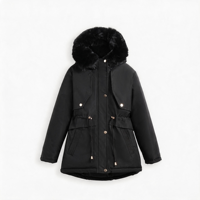 Veste d'hiver chaude à la mode-Veste en duvet à capuche pour femme-Veste-Manteau épais de grande taille-Vêtements serrés