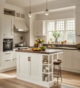 Meubles de cuisine chinois, armoires, design de porte, prêt à assembler, ensemble complet, bois massif, armoires de cuisine modulaires de luxe - Product Image 2