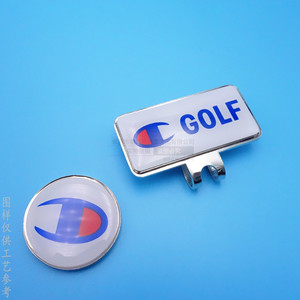 Clip de chapeau de golf en métal avec logo, marqueur de balle magnétique, autocollant époxy personnalisé, cadeau de golf universel en fer - Product Image 4