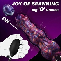 Dildo gonflable en silicone en forme d'ovipositeur de monstre fantastique extraterrestre, plug anal, dispositif d'auto-plaisir, jouet sexuel pour adultes pour femmes