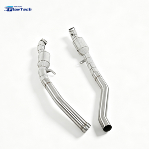 ท่อร่วมไอเสียแบบแข่งสำหรับ Mercedes Benz ML63 W164 M156 6.2L V8 ผลิตจากเหล็ก 304 พร้อมแผ่นกันความร้อน - Product Image 4