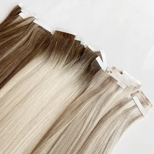 2024 Genius Tape Invisible Super Thin Double Draw 100% Human Hair Seamless Genius Tape In Hair Extensions
