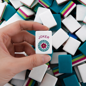 Fichas de Mahjong Americanas de Acrílico Turquesa de 4 Capas Personalizadas <span class=keywords><strong>Funway</strong></span> MJ049, 160 Piezas, Juego Portátil y Duradero para Regalo - Product Image 3