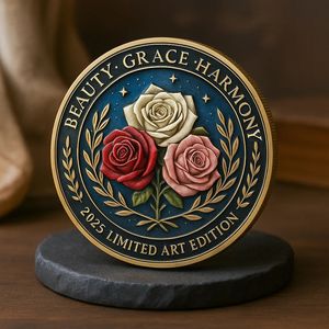 Moneta Commemorativa Placcata Oro Personalizzata dal Produttore, Collezione d'Arte Religiosa, Souvenir - Product Image 2