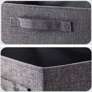 베스트 셀러 현대 접이식 리넨 캔버스 보관함 5kg 적재 용량 홈 옷장 회색 옷장 주최자 상자 - Product Image 2
