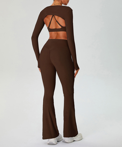 Nouvel Arrivage : Ensemble <span class=keywords><strong>de</strong></span> <span class=keywords><strong>Sport</strong></span> 3 Pièces pour <span class=keywords><strong>Femme</strong></span>, Uni, Tendance, Personnalisable, Respirant, pour Yoga, Gym, Course et Fitness - Product Image 2