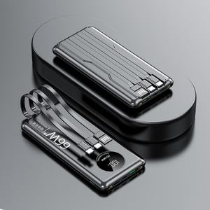 Cargador de Teléfono Multifunción con 3 Cables Integrados, 20000mAh, 66W, Banco de Energía Portátil para Viajes al Aire Libre, Nuevo y en Oferta - Product Image 5