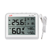 Thermomètre et hygromètre numérique LCD pour intérieur, thermomètre extérieur, thermo-hygromètre avec alarmes de température élevée et basse