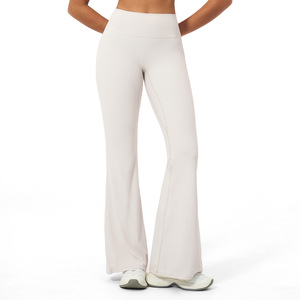 <span class=keywords><strong>Pantaloni</strong></span> Sportivi da Donna a Vita Alta, Aderenti, a Gamba Larga, Modellanti, per Corsa e Fitness, Leggings a Zampa - Product Image 2