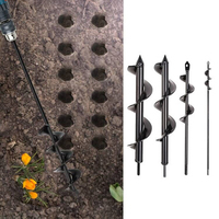 Tarière de jardin en spirale, perceuse à terre pour jardinage, planteur de fleurs, outil de plantation, perceuse à trous pour le sol, accessoires de perceuse pour le sol meuble