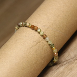 Nueva Pulsera de Granate Verde de 4mm, Piedra Preciosa Natural Tsavorite, Ajustable, Cristal Curativo, Pulsera Delicada de Piedra Natural para Mujer - Product Image 5