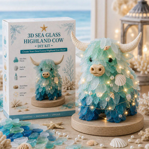 DIY Sea Glass 3D Art Kit Resin Craft Set with Assorted Animal Holiday Shapes for Home Decor Ornament Handmade Gift - Product Image 2