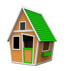 Venta al por mayor al aire libre patio jardín moderno impermeable de garaje de madera casa de muñecas verde los <span class=keywords><strong>niños</strong></span> armario de madera de Casa de juegos para los <span class=keywords><strong>niños</strong></span> - Product Image 1