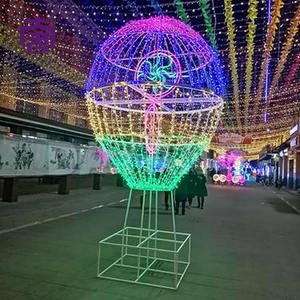 Luces LED navideñas para exteriores con clasificación IP65, diseño 3D de globo aerostático, para decoración de bodas, centros comerciales y paisajes urbanos. - Product Image 3