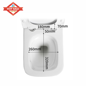 <span class=keywords><strong>WC</strong></span> mural en céramique monobloc au design moderne avec <span class=keywords><strong>chasse</strong></span> d'eau double, siphon mural et <span class=keywords><strong>chasse</strong></span> d'eau à lavage - Product Image 4