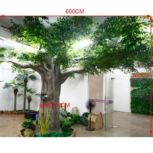 half of ficus tree 280cm height artificial tree for indoor decoration, large artificial banyan tree agianst wall