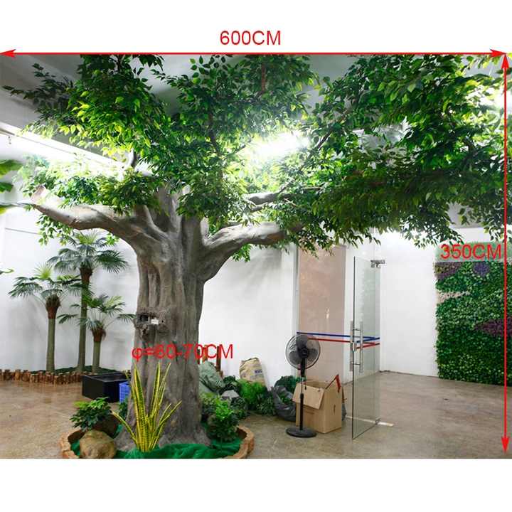 Hälfte Der Ficus Baum 280cm Höhe Künstliche Baum Für Indoor Dekoration,Große Künstliche Banyan Baum Agianst Wand