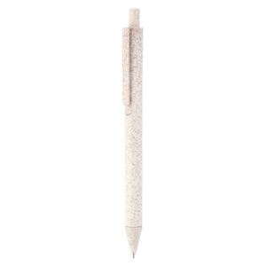 Stylo bille rétractable en paille de blé écologique avec logo personnalisé, stylos à action par clic pour les cadeaux promotionnels lors des salons professionnels - Product Image 6