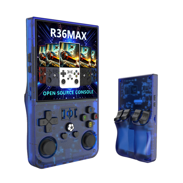R36 MAX Handheld Retro Games Console 3.5 Inch Preinstalled Emulator System Portable Gaming Entertainment Device Children's Gifts