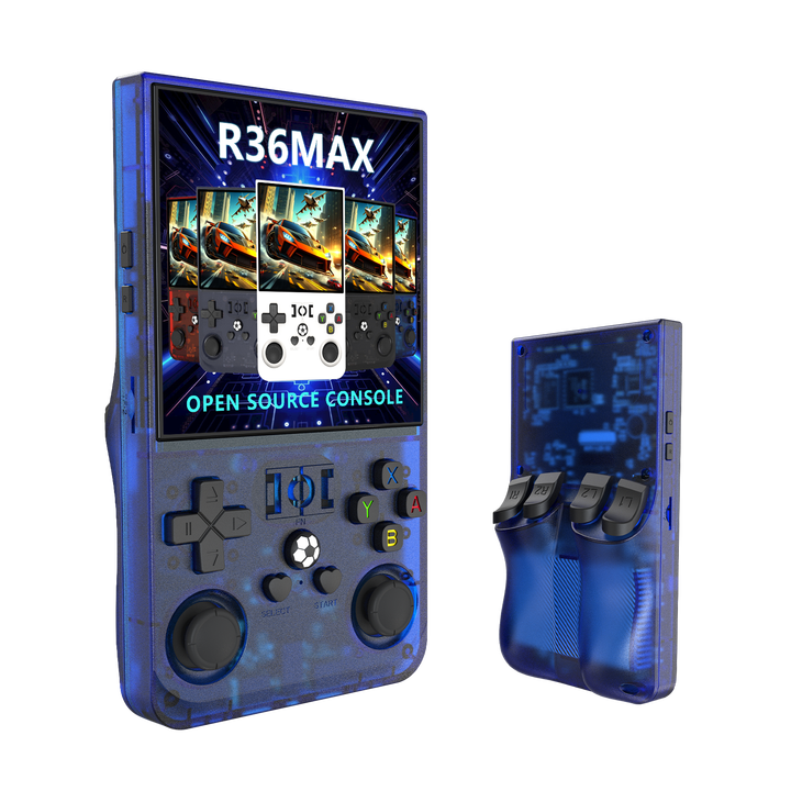R36 MAXハンドヘルドレトロゲームコンソール3.5インチプレインストール