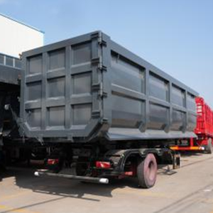 Semi-<span class=keywords><strong>remorque</strong></span> benne arrière hydraulique 4 essieux 45-80T Construction en acier 9800x2500x3500mm Shandong - Product Image 3