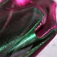 Tissu en maille extensible laser irisé, tissu tulle dégradé, tissu de créateur DIY pour costumes de scène Hanfu, robe pour femmes