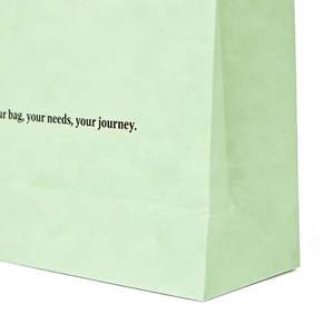 Custom Green Recycled Handle-free Eco-friendly Kraft Paper Shopping <b>Bags</b>, Suitable for Food, Small Accessories, and Other Uses. - Product Image 2