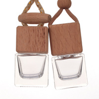 Boîte personnalisée emballage logo 8ml 10ml diffuseur désodorisant vide givré bouteilles de parfum suspendues de voiture avec cordes colorées suspendues