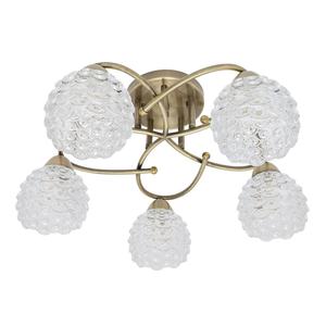 Lampada in pelle 5 e14, misura 23x49x49 cm, ideale per illuminare e decorare spazi moderni ed eleganti. - Product Image 1