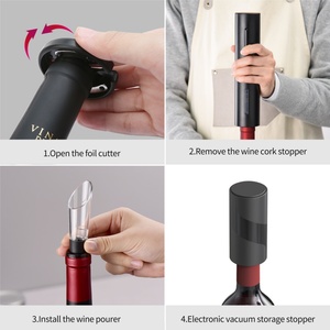 Ouvre-bouteille à vin personnalisé à piles, ouvre-bouteille à vin électrique avec logo personnalisé, ensemble d'ouvre-bouteille à vin électrique - Product Image 4
