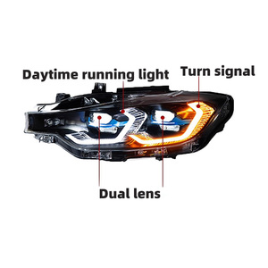 Para BMW Serie 3 (2012-2015 2016-2019) F30 Faro <span class=keywords><strong>de</strong></span> coche nuevo 6500K xenón halógeno <span class=keywords><strong>LED</strong></span> 12V voltaje aplicable - Product Image 4