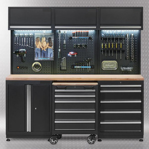 JZD Full Garage Workbench <strong>Tool</strong> Chest Cabinet with Drawers Customizable OEM &amp; OBM Support for <strong>Tool</strong> <strong>Storage</strong> - Product Image 4