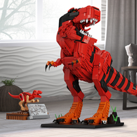 Juego de bloques de construcción de dinosaurios para manualidades, rompecabezas 3D, juguetes educativos de plástico, montaje de modelo, novedad, novedad de 2017