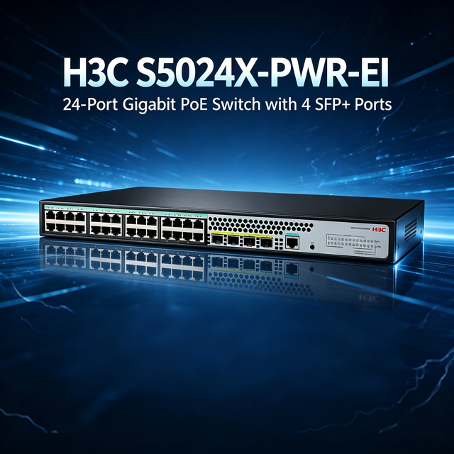 Commercial Grade 24-Port Gigabit Managed Switch S5024X-EI | 10G Uplink, VLAN ACL QoS, Telemetry O&M