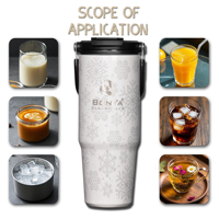 Gourde Isotherme Écologique en Acier Inoxydable 20 Oz 30 Oz, Bouteille d'Eau Isolée avec Paille Flip pour Sport