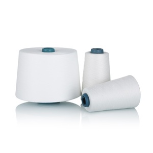 Trung Quốc Nhà Máy Sản Xuất Sợi Nguyên Liệu Trắng Sợi Nhỏ Vớ Trắng Spun Vòng Đan Dệt 20/3 40/2 100% Polyester Spun Sợi 30/1 - Product Image 4