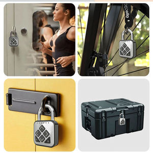 Smart <b>Padlock</b> Ip67 Waterproof Zinc Alloy Abs 304 Stainless Steel Rectangular For Bags Suitcases Lockers Drawers Storage Doors - Product Image 2